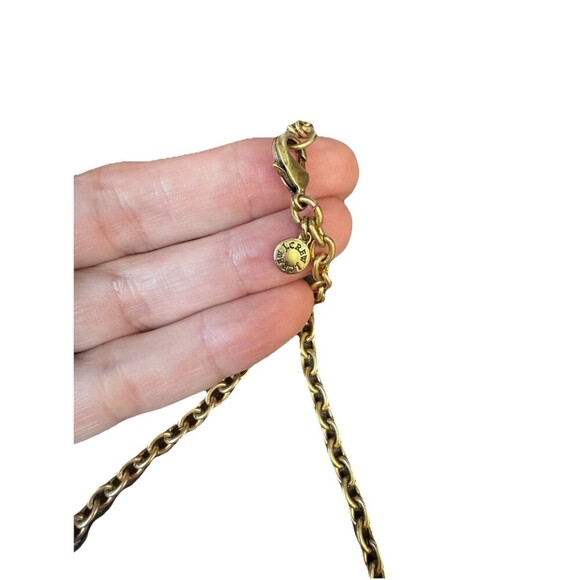 J.Crew Statement Necklace Multicolored Stones Gold Colored Chain  18-21" Vibrant - Picture 2 of 4